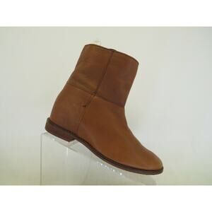 Mango Womens Brown Leather Ankle Fashion Boots Bootie Size 38 EUR